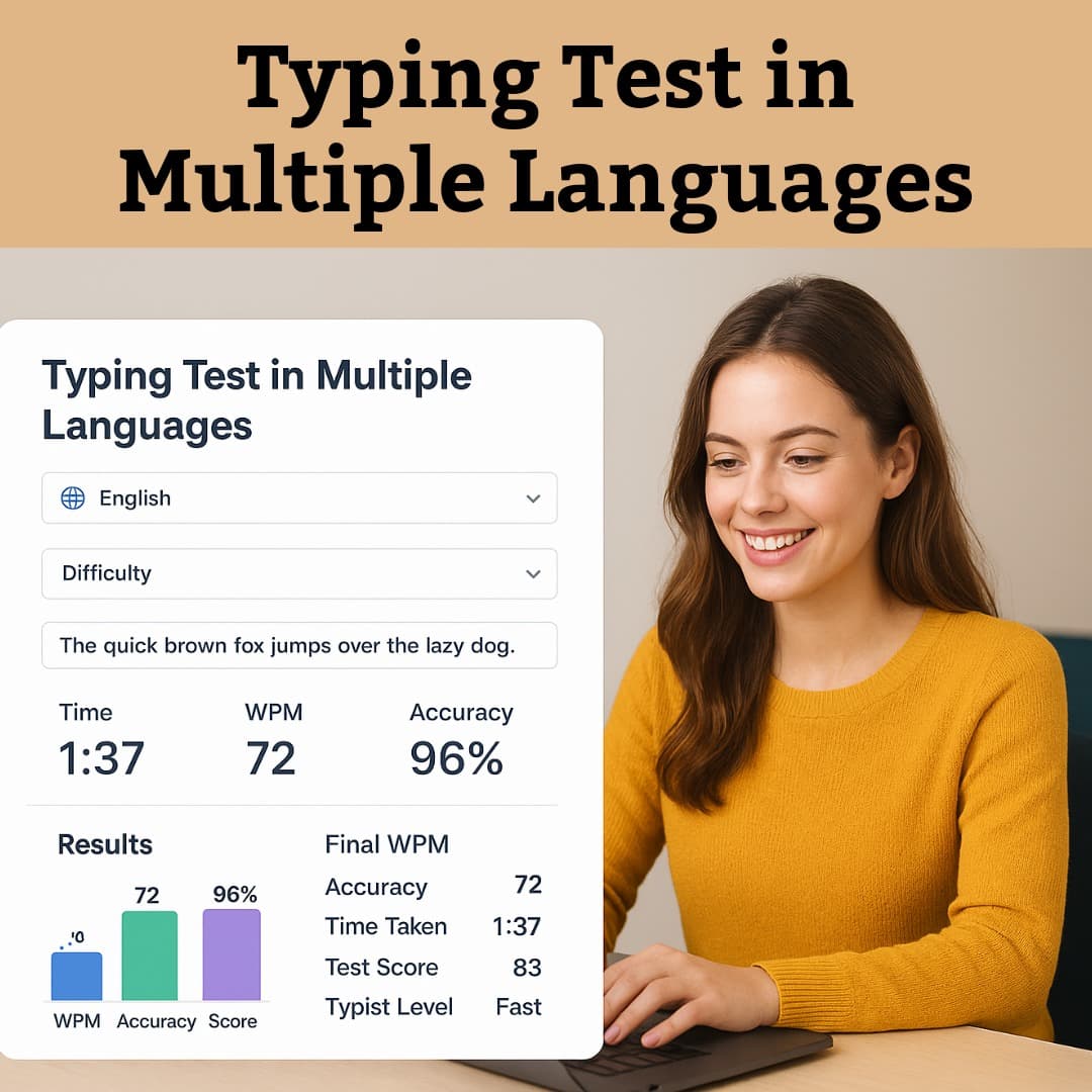 Typing Test in Multiple Languages